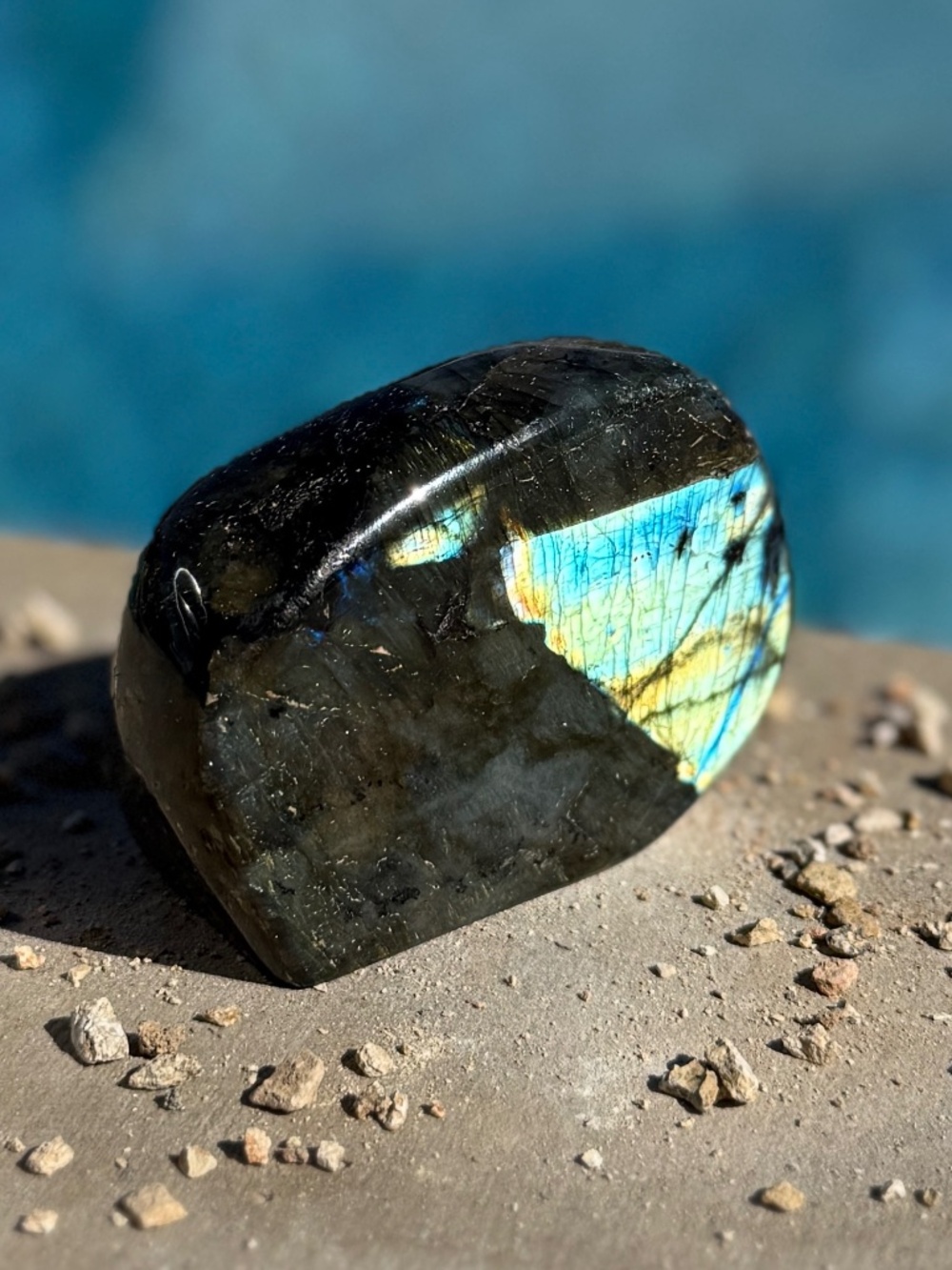 Madagascar Labradorite Polished Free Form Self Standing Crystal - Picture 2 of 5